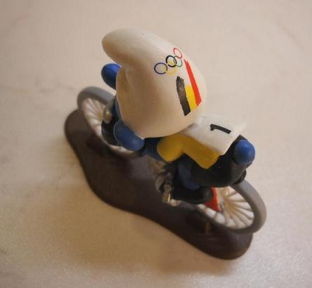 Cyclist in Belg.Olympic box.JPG